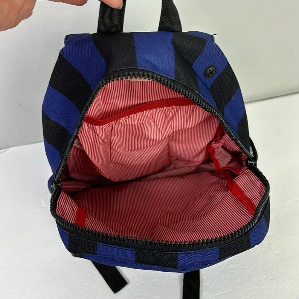 Herschel Kids Heritage Backpack Black/Blue Surf The Web Stripes